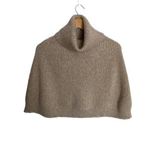 Banana Republic Beige Poncho Turtleneck Sweater Medium